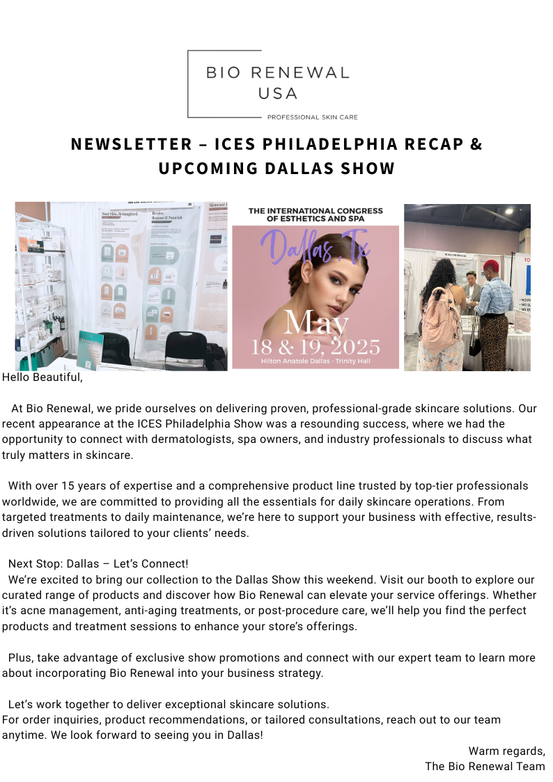Unlock Skincare Excellence with Bio Renewal – Your Essential Partner for Client Care